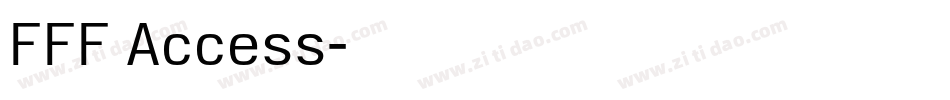 FFF Access字体转换